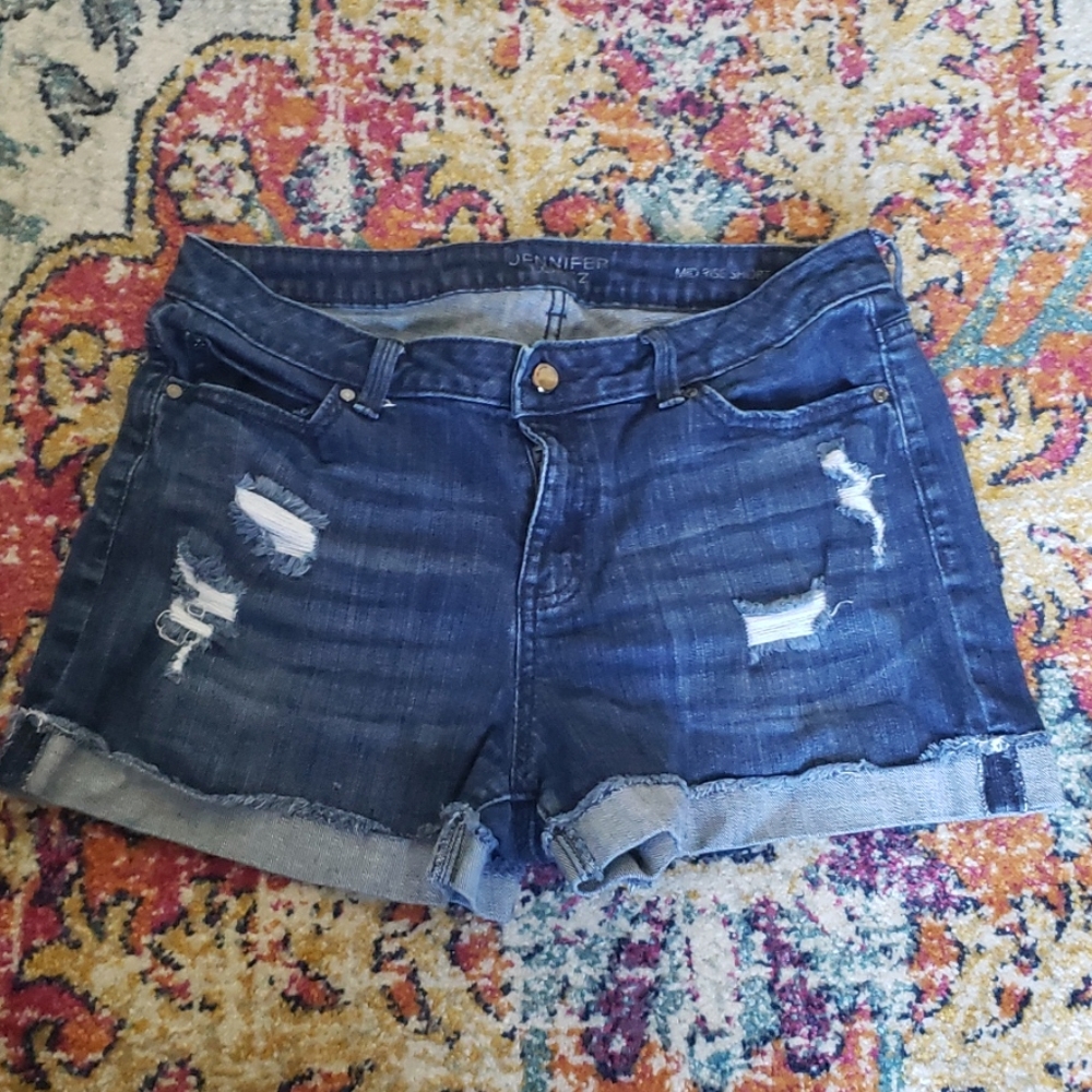 Jennifer Lopez distressed Midi Shorts